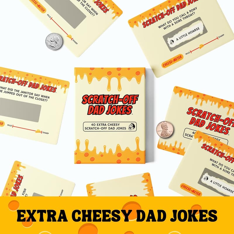 Funny Dad Jokes Scratch-Off Card - Perfect for Christmas and Birthdays