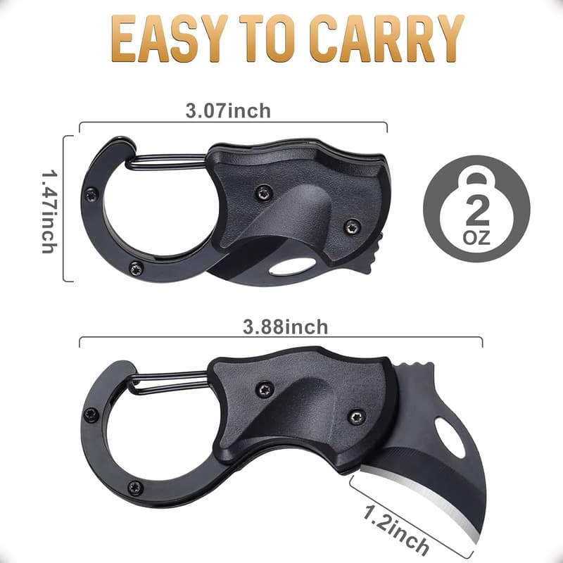 Men's EDC Keychain Knife - Perfect Stocking Stuffer Gift