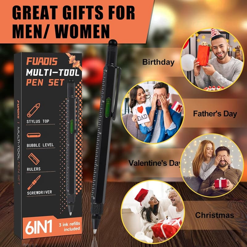 Father's Day Multitool Pen Gift for Dad or Grandpa