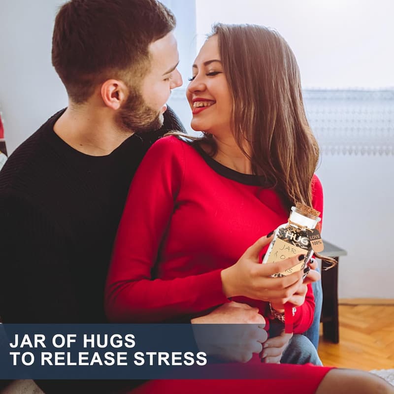 Hug in a Jar - 7oz Funny Gift for Birthdays & Anniversaries