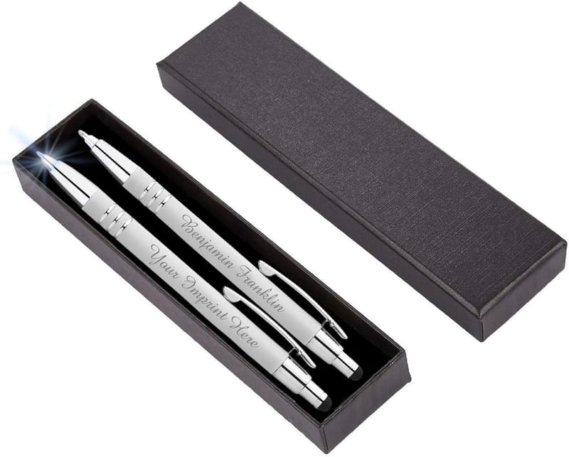 Personalized Luxury Pen Gift Set with LED Flashlight