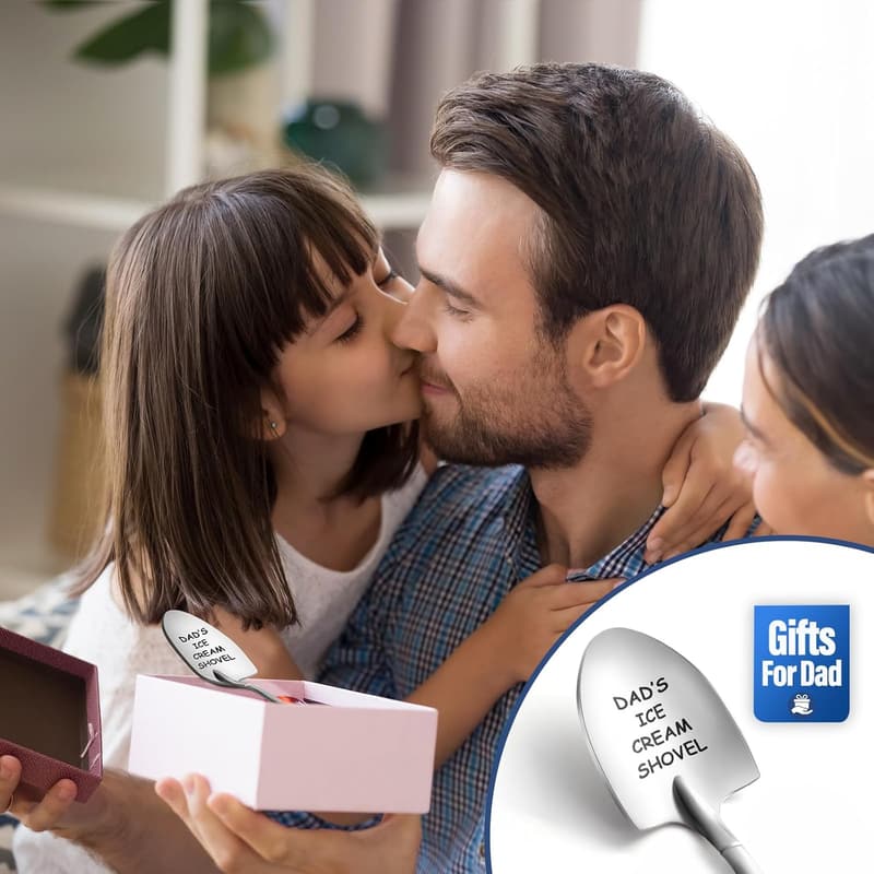 Dad's Ice Cream Shovel - Engraved Stainless Steel Spoon