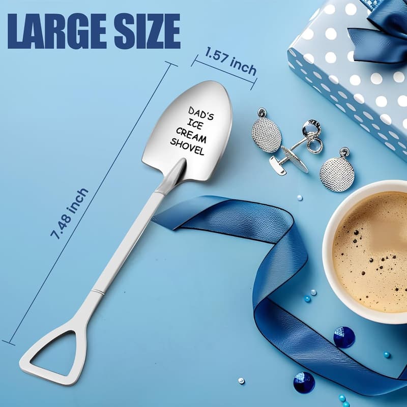 Dad's Ice Cream Shovel - Engraved Stainless Steel Spoon