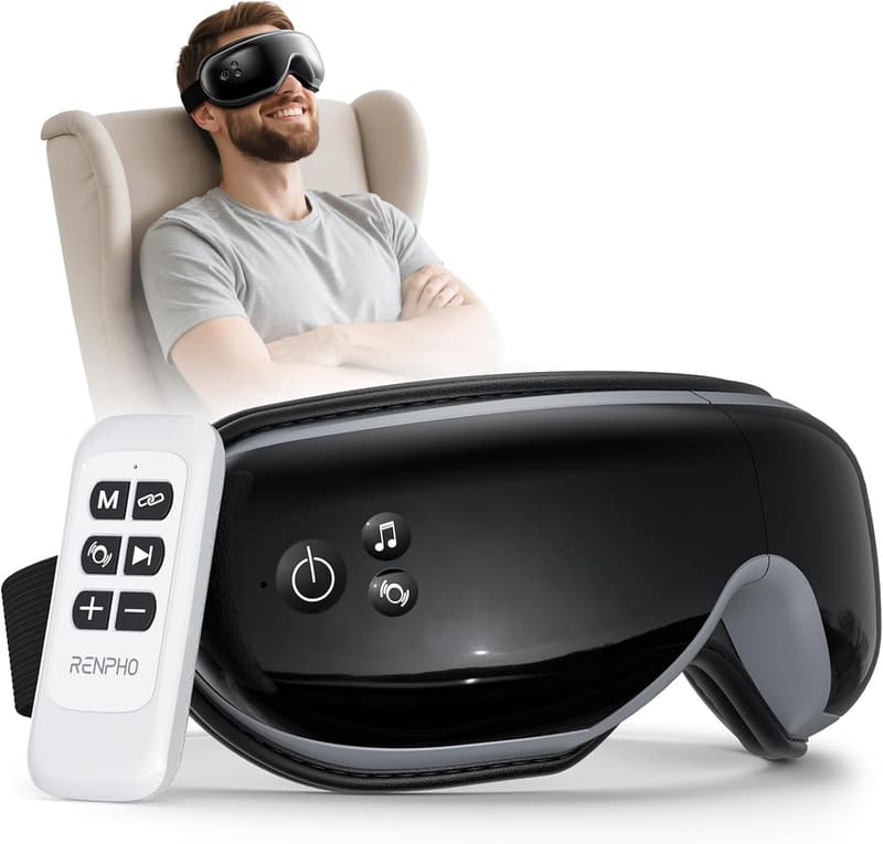 Father's Day Eye Massager with Heat & Remote for Men