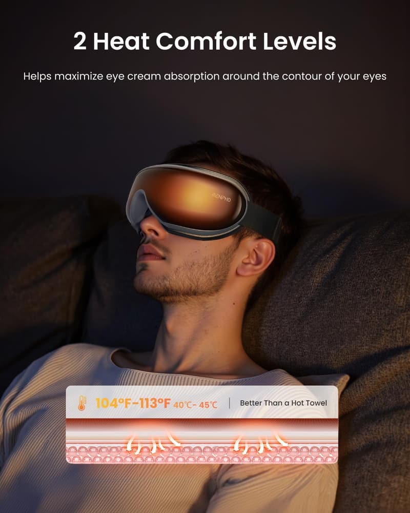 Father's Day Eye Massager with Heat & Remote for Men