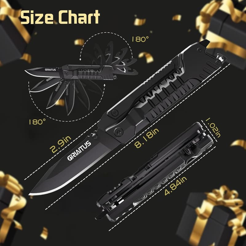 17-in-1 Multi-Tool Knife for Dad | Unique Birthday Gift