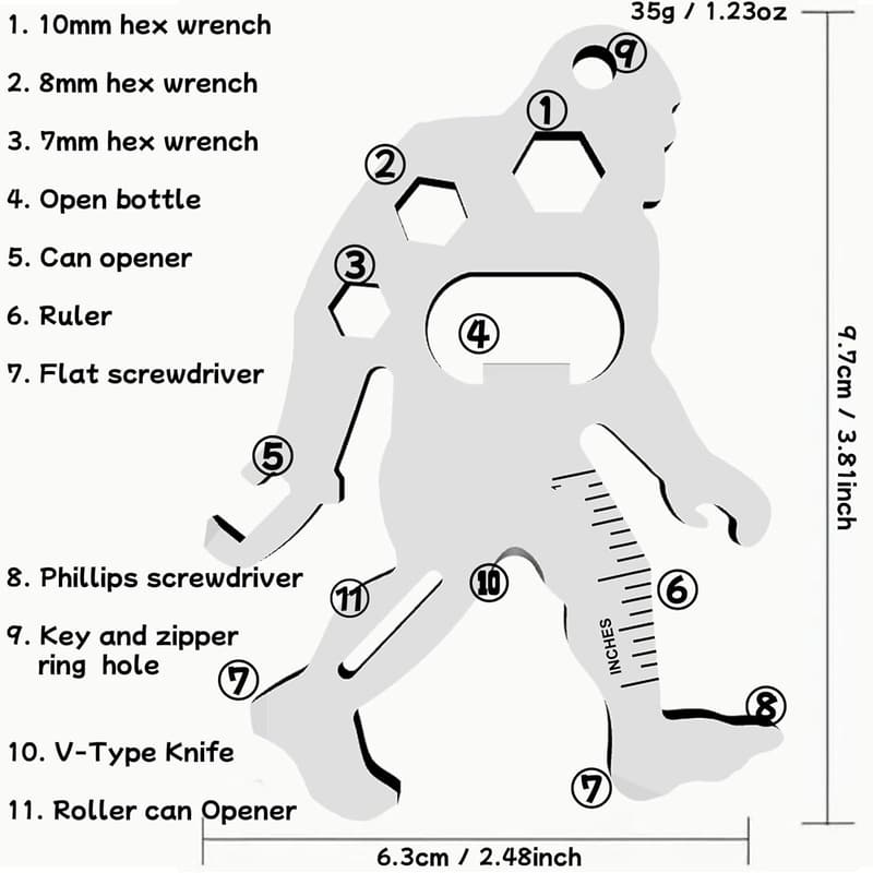 Father's Day EDC Multitools for Men - Fun DIY Camping Accessories
