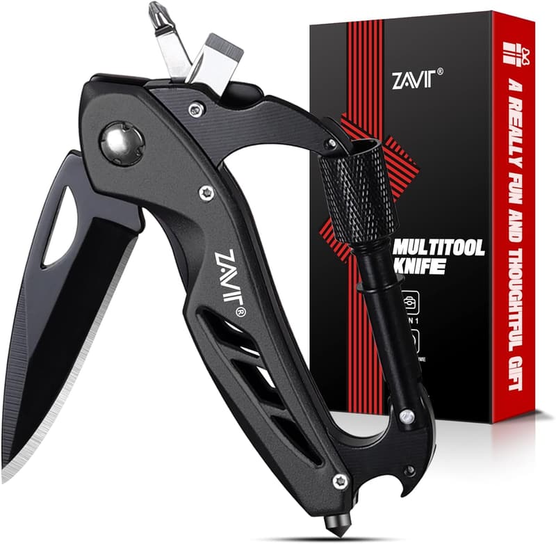 Valentine's Day Multitool Carabiner with Pocket Knife for Men