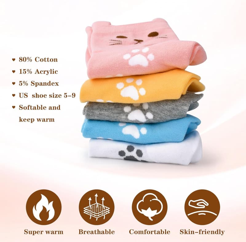 Birthday Cat Socks for Women - Fun Gifts for Her