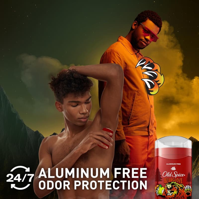 Old Spice Bearglove Men's Deodorant, Aluminum-Free, 3-Pack