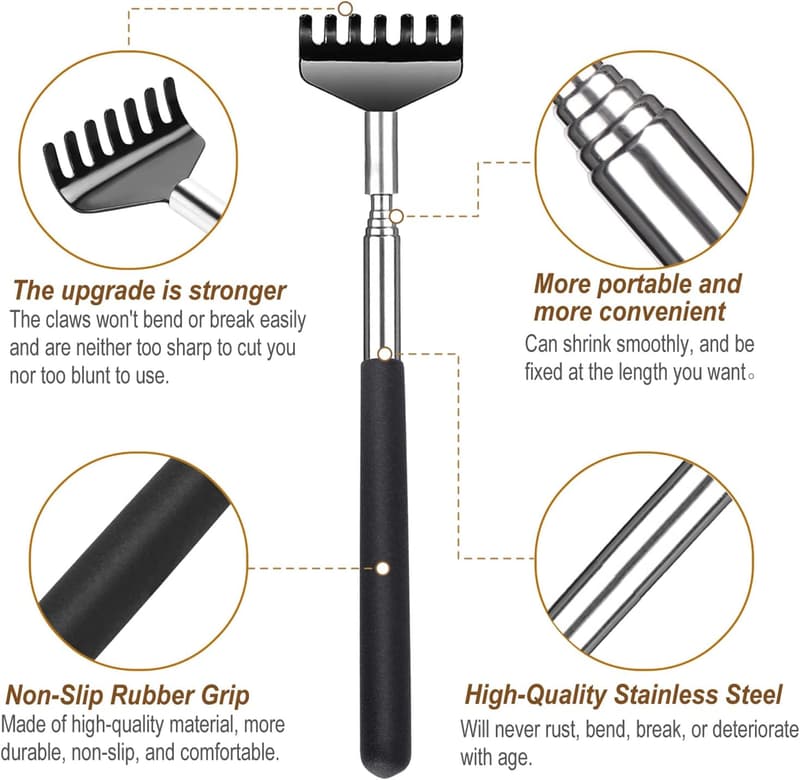 Portable Stainless Steel Back Scratcher - Gift-ready for Anyone