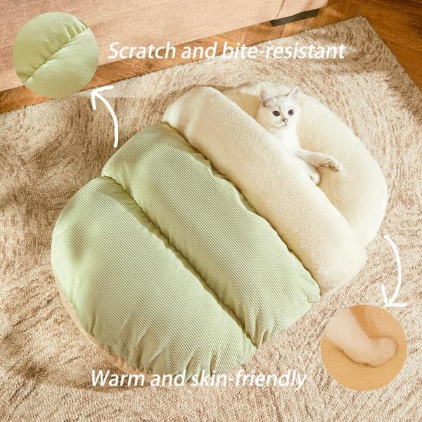 Cozy Plush Cat Cave Bed for Indoor Cats & Small Dogs