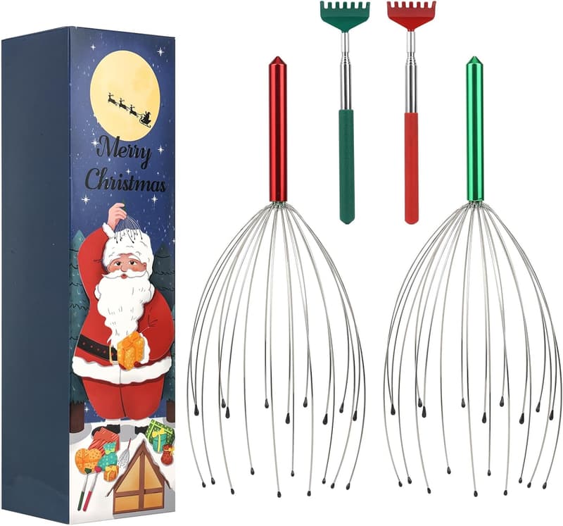Scalp Massager with Christmas Gift Box for Men and Women