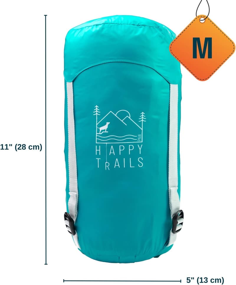 Ultralight Dog Sleeping Bag - Glacial Blue, Medium Size