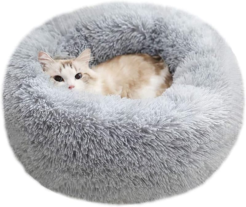 Cozy Self-Warming Plush Pet Bed for Cats and Small Dogs