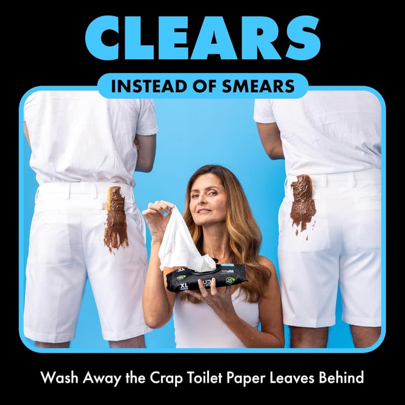 Flushable Wet Wipes - Unscented Extra-Large with Vitamin E & Aloe