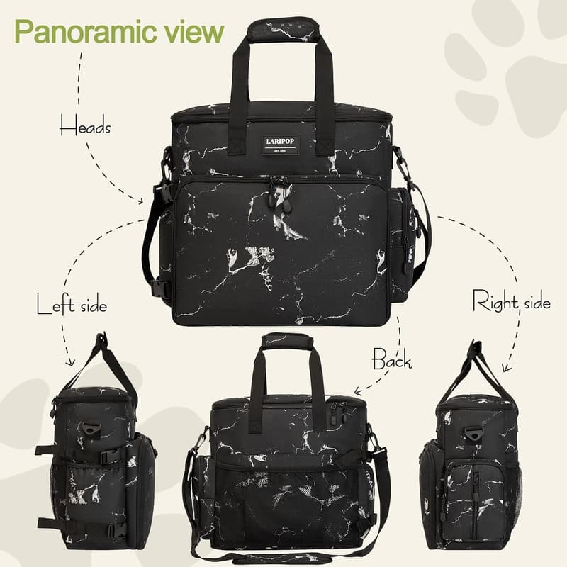 Airline Approved Pet Travel Bag Set with Collapsible Bowls