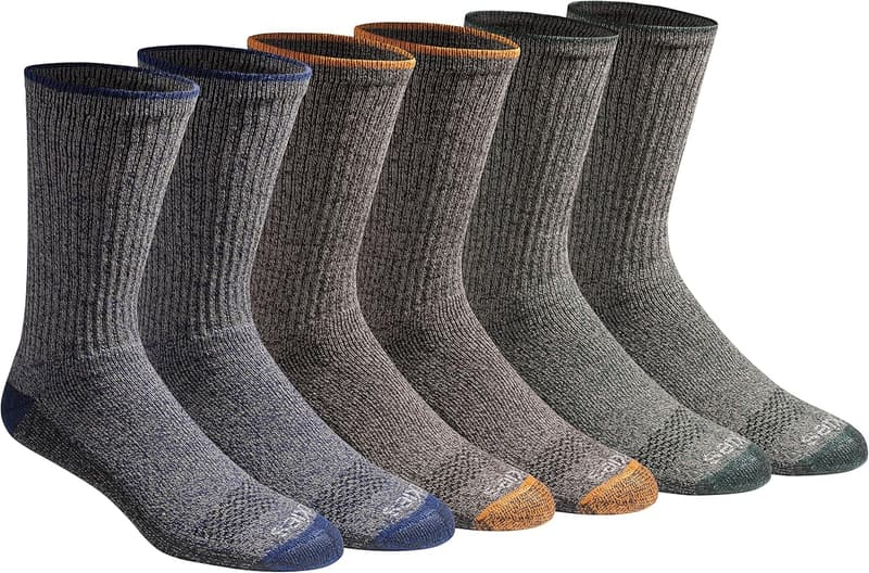 Dickies Men's Dri-Tech Moisture Control Crew Socks (6-18 Pairs)