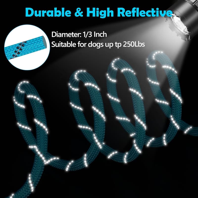 20ft Reflective Tie Out Cable for 2 Small/Medium Dogs