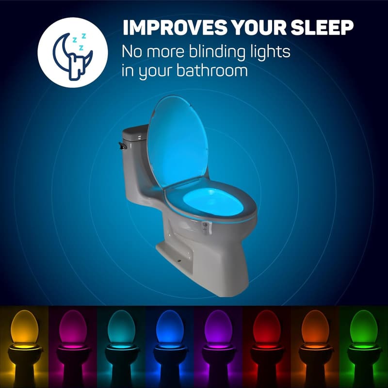ToiLight Motion Sensor Toilet Bowl Night Light - Fun Gift