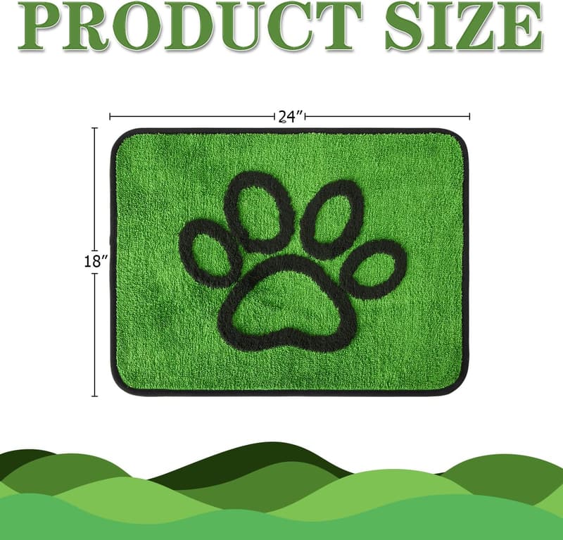 Absorbent Non-Slip Dog Mat for Muddy Paws - 24