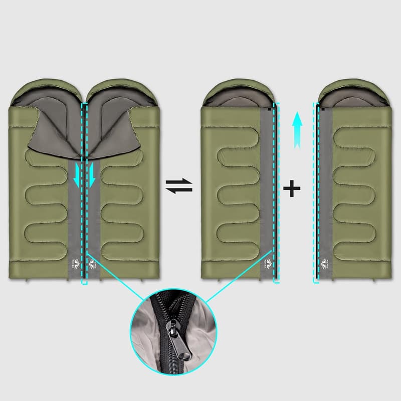 Portable Lightweight Adult Camping Sleeping Bag & Quilt