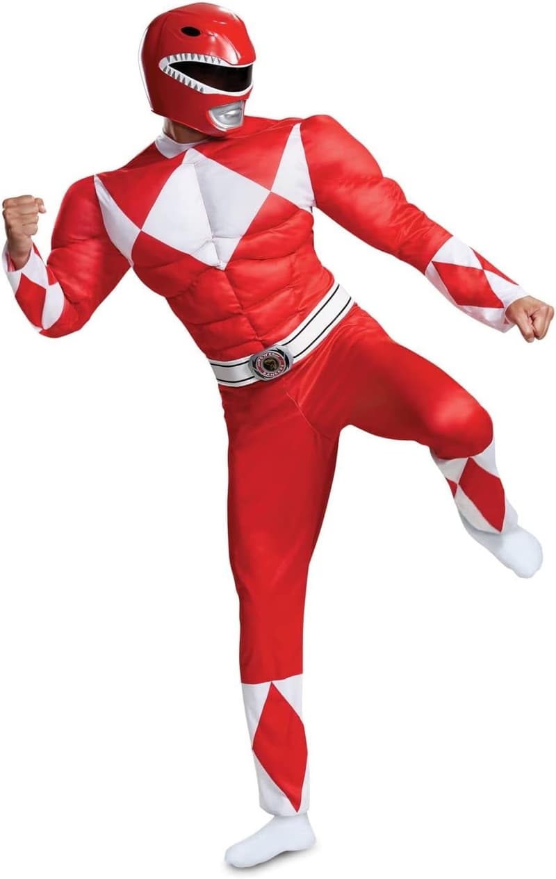 Men's Red Ranger Classic Muscle Costume