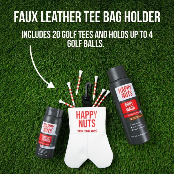 Golf-Themed Grooming Gift Set for Men - Sandalwood & Comfort Powder