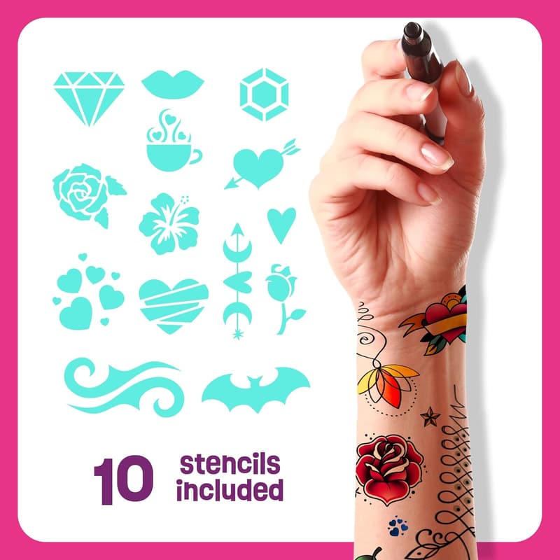 Henna Tattoo Marker Set - Trendy Gift for Teens 12+