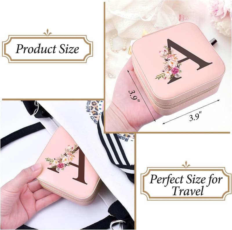 Personalized Travel Jewelry Box for Teen Girls & Women