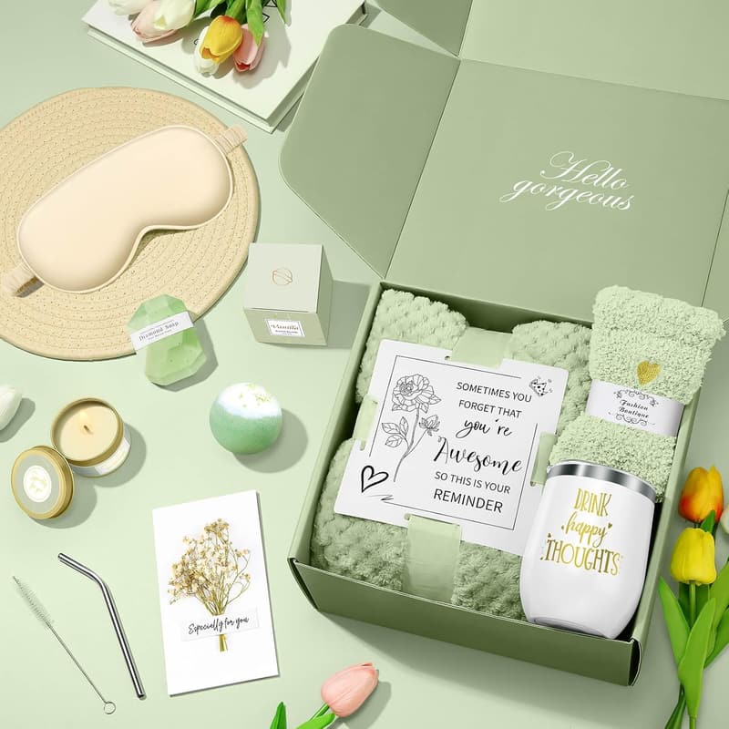 Relaxing Spa Gift Basket Set for Women - Self Care Birthday Gift