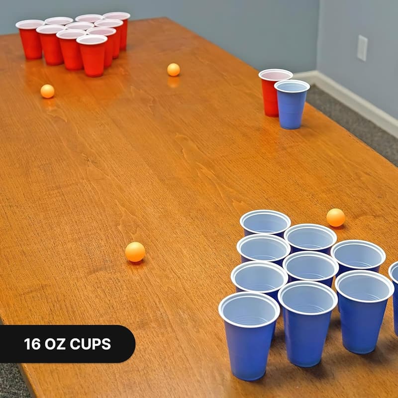 Beer Pong Set with 22 Durable Cups & 4 Balls - Perfect for Parties
