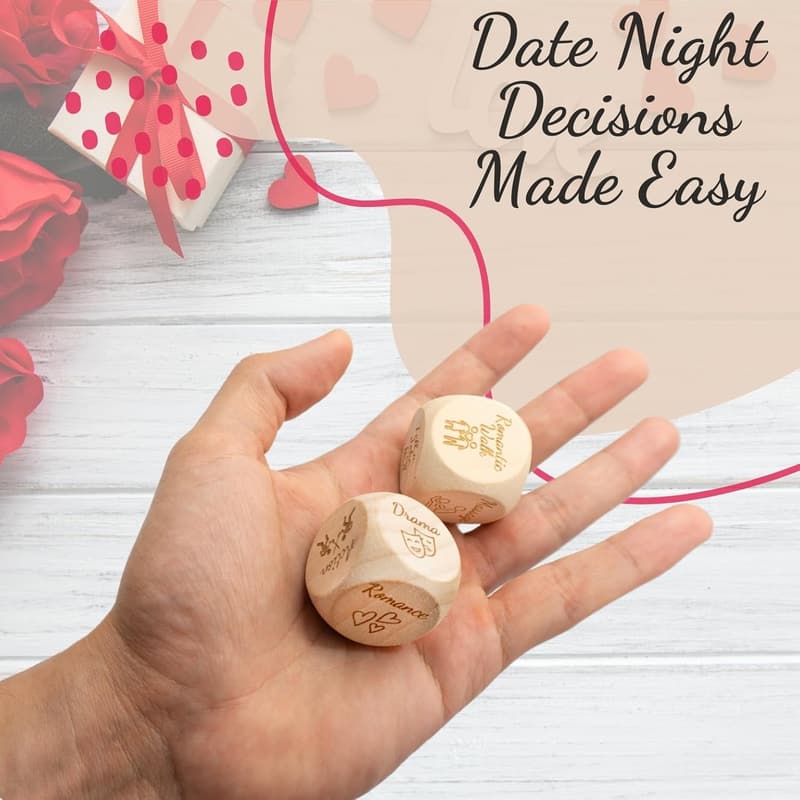 Date Night Dice Game for Couples - 5 Dice & Carry Bag