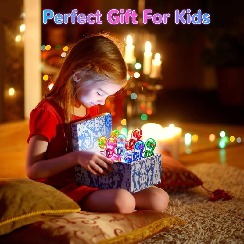 LED Fidget Spinner for Kids, Glow in the Dark Sensory Toy