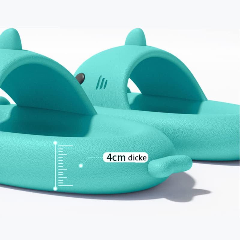 Unisex Shark Cloud Slides with Thick Sole - Beach Sandals