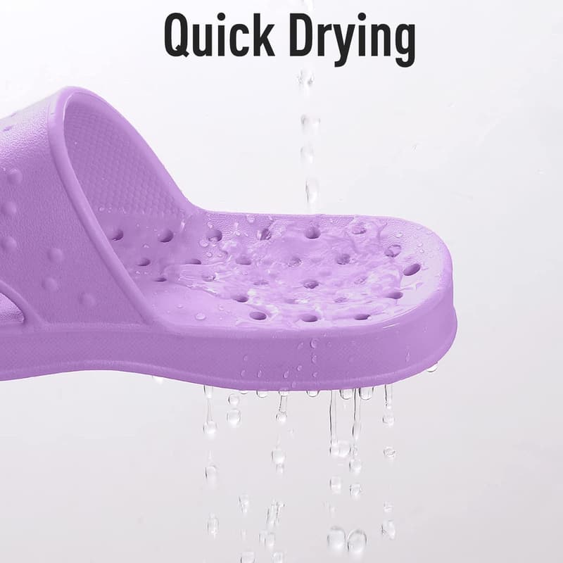 Women's Arch Support Quick Drying Shower Shoes - Lightweight Pool Slides