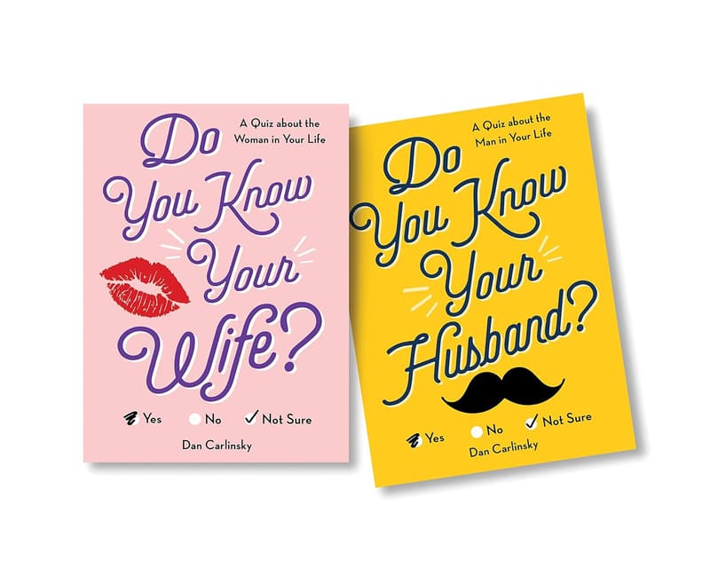 Couples Trivia Activity Book Gift Set for Engagement/Anniversary