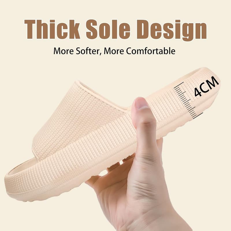 Cloud Slippers for Women & Men - Lightweight, Non-Slip Indoor Slides