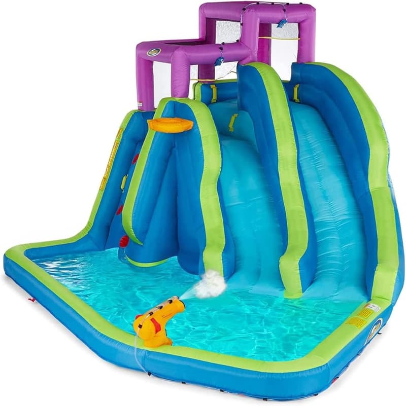 Outdoor Kids' Inflatable Water Park with Slides and Splash Pool