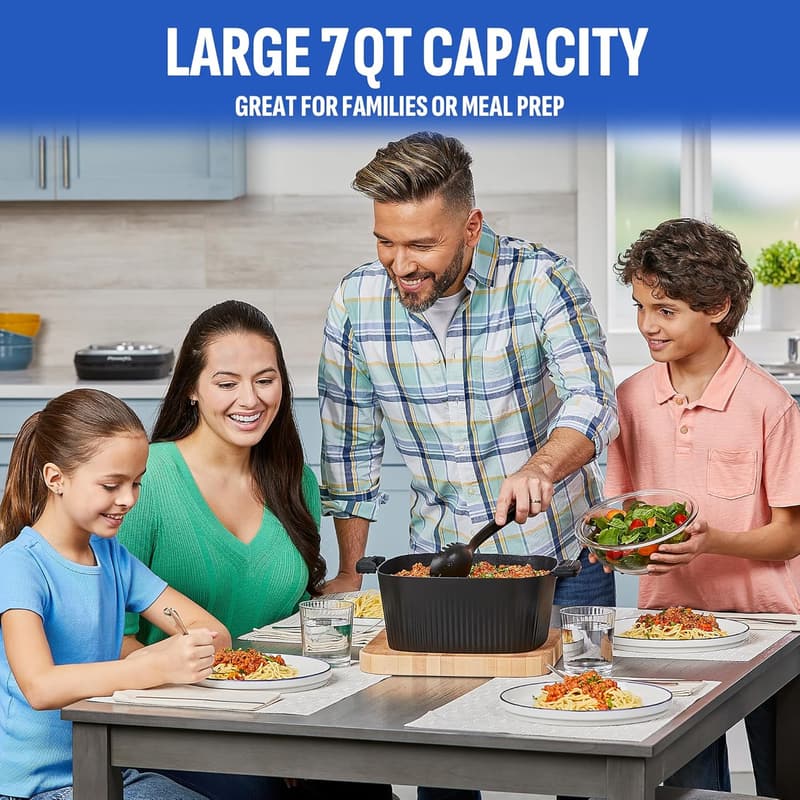 7.5 Quart Digital Multi-Cooker with Automatic Stirring Paddle