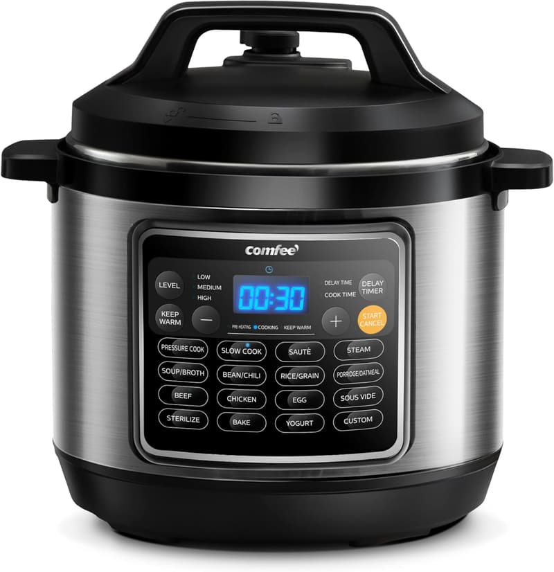 16-in-1 Electric Pressure Cooker, 8 Qt Multi-Cooker for Families
