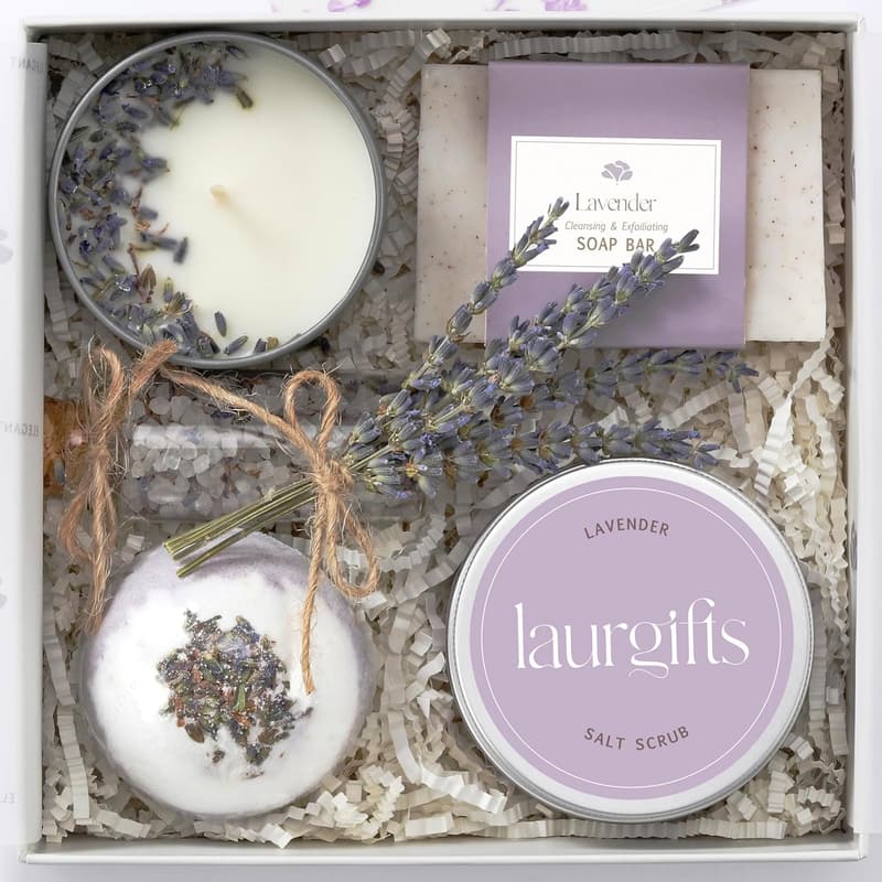 Lavender Spa Gift Set for Mother's Day - Self-Care Essentials