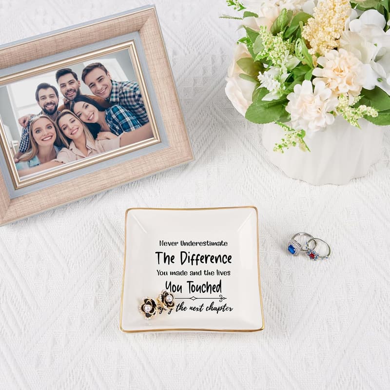 Retirement Jewelry Dish Gift for Coworkers and Friends