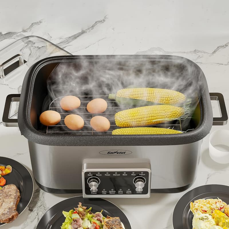 8-Quart Programmable Slow Cooker with Removable Pot & Timer
