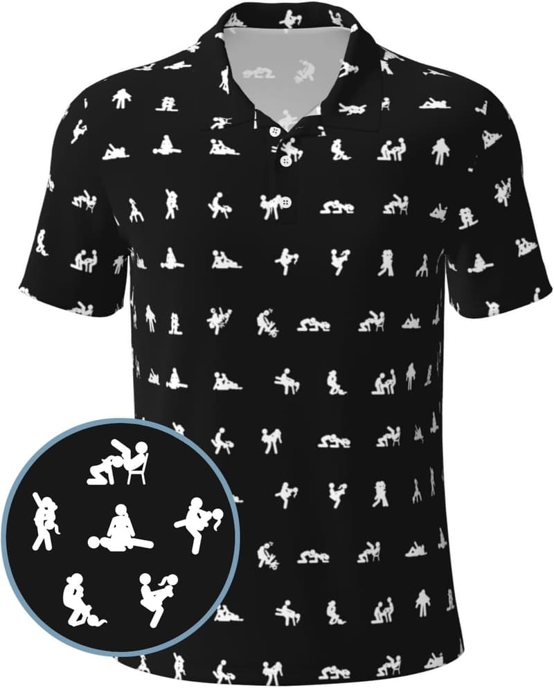 Men's Moisture-Wicking Funny Golf Polo Shirt