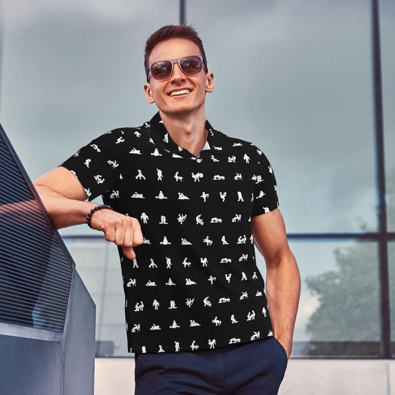 Men's Moisture-Wicking Funny Golf Polo Shirt