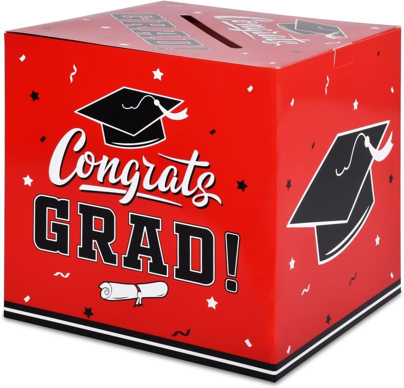 2025 Graduation Red Card Box for Party Favors and Decor
