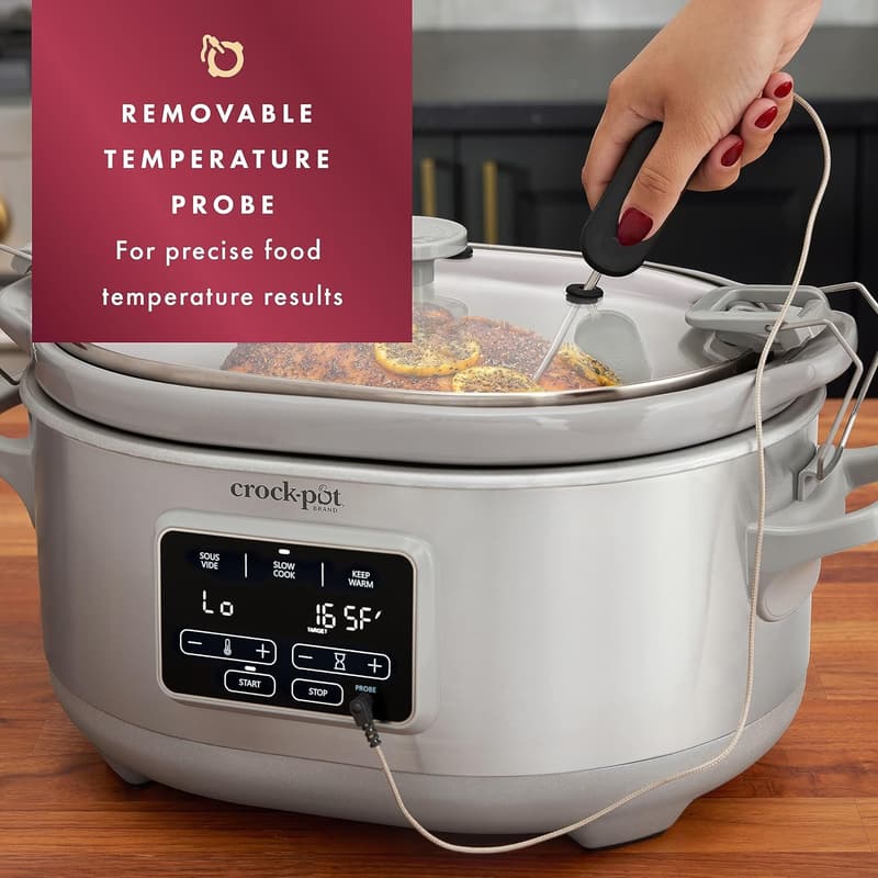 7-Quart Programmable Slow Cooker with Sous Vide Stainless Steel