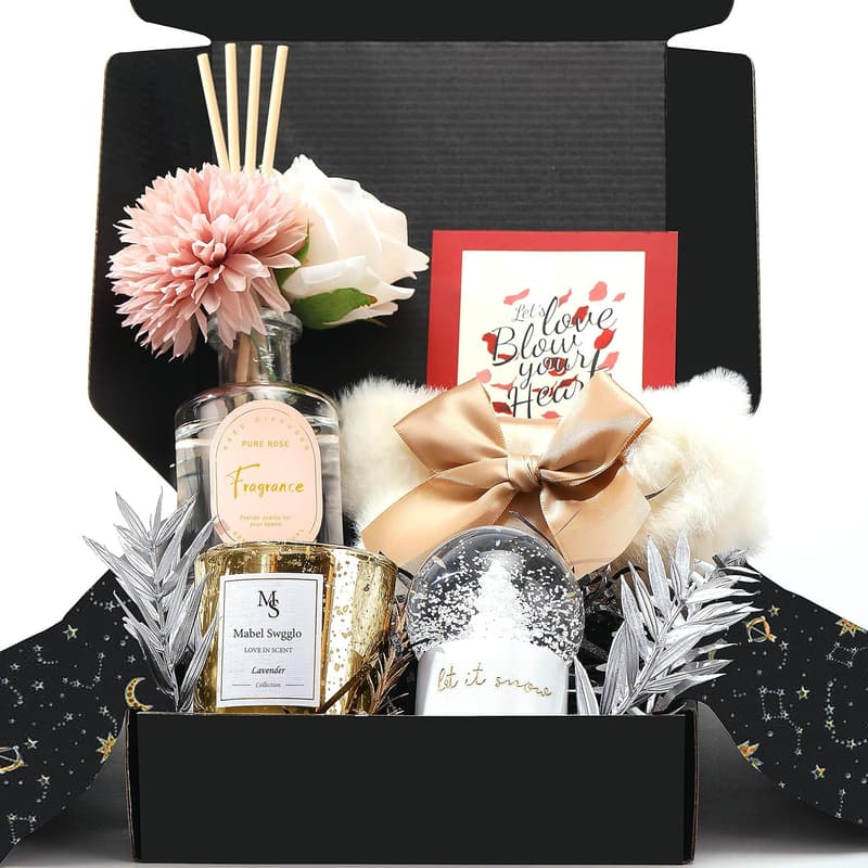 Mother's Day Gift Set: Scented Candle, Diffuser, Socks & Decor