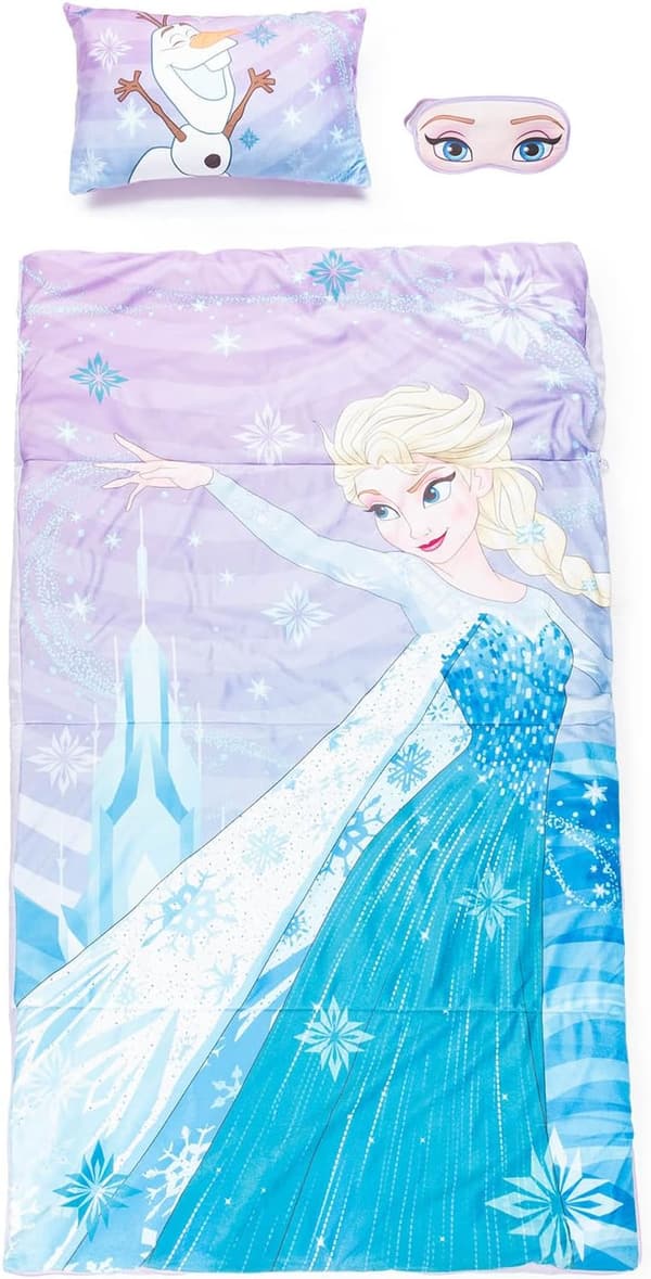 Disney Frozen Let It Go 3-Piece Sleepover Set - Cozy Slumber Bag